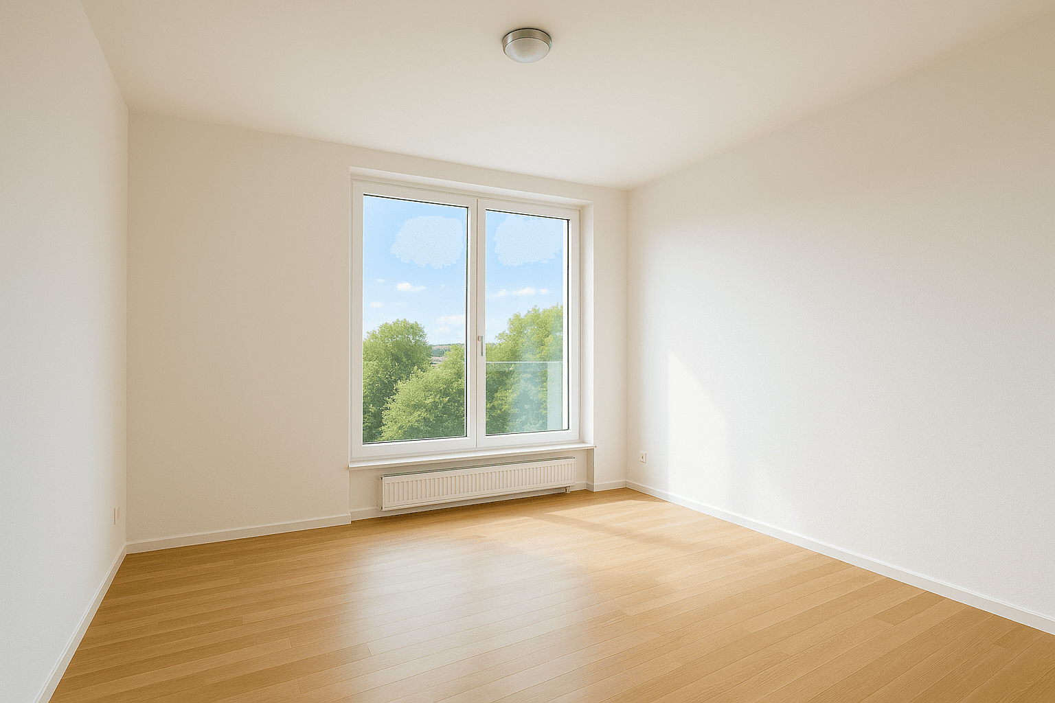 Photo de chambre avant transformation virtuelle